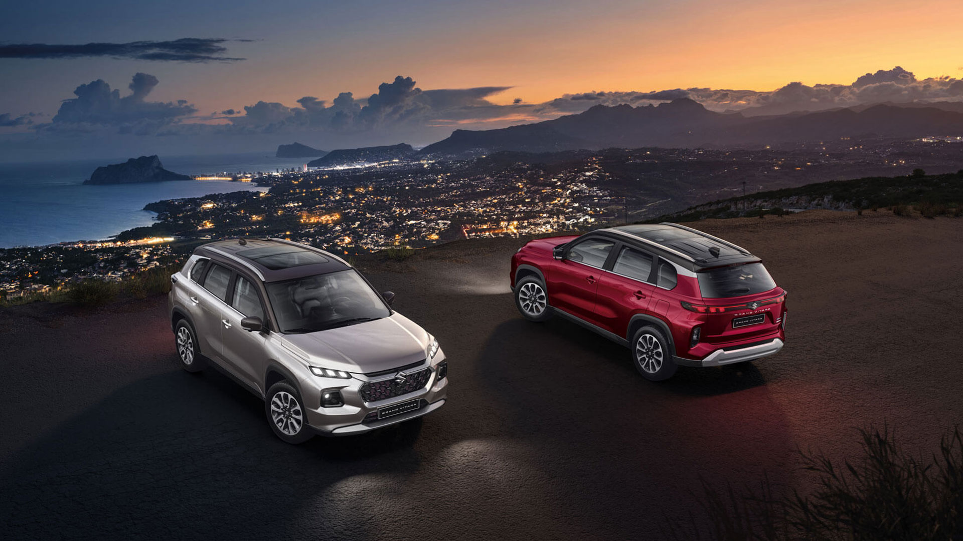 Grand Vitara Overlooking City.